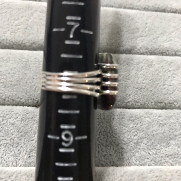 New Sterling Silver Square Russian Eudialyte Ring Size 8 Crystal Gem Reds Green - Picture 6 of 12